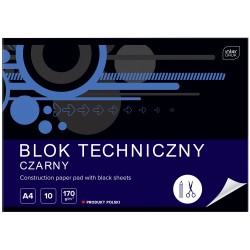 Blok techniczny A4 czarny,...