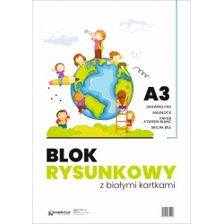 Blok rysunkowy A3, biały,...